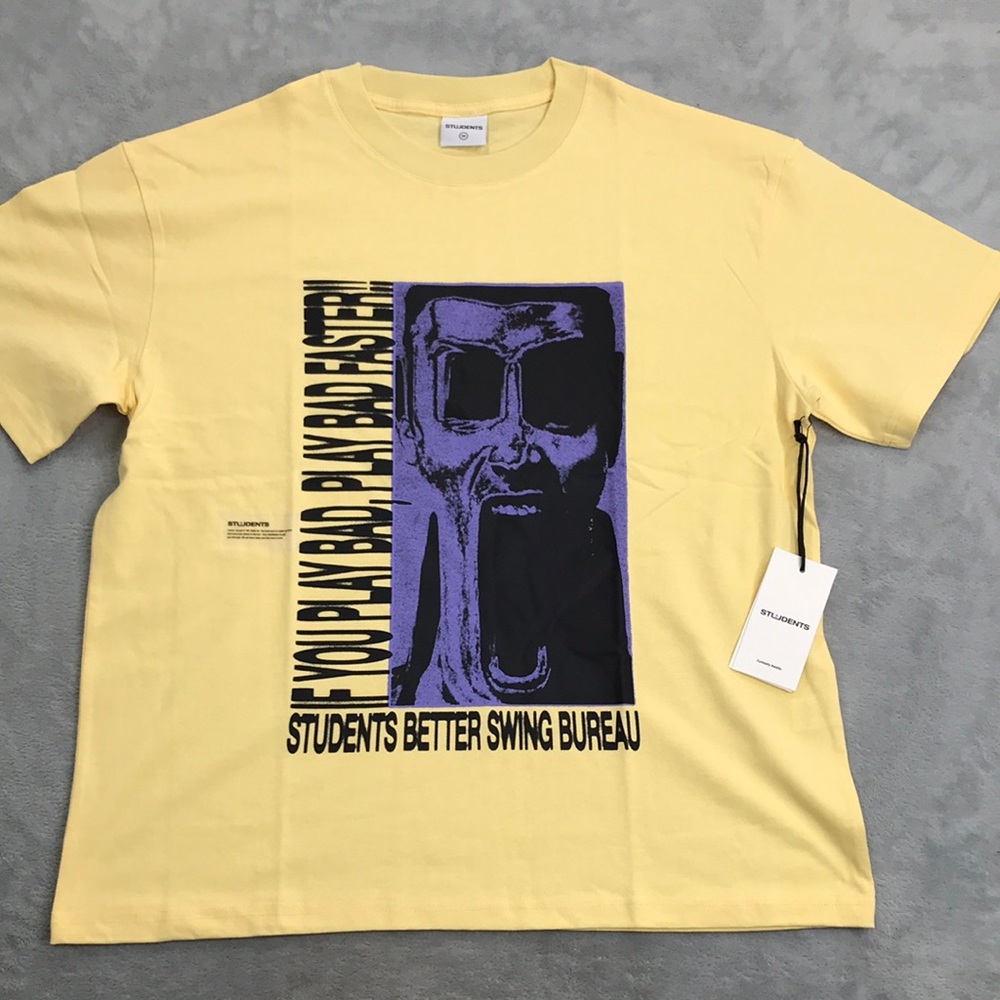 Students Golf Men's Play it Fast T Shirt Citrus Size M New